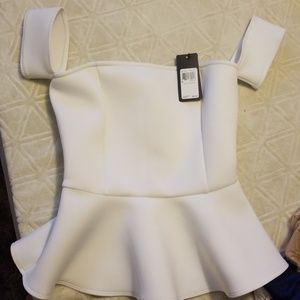 Off Shoulder Peplum Top